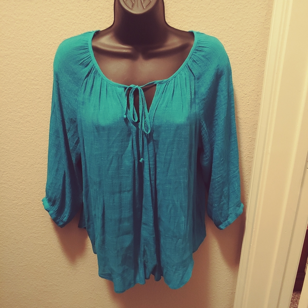 Boho Blouse with Crochet Back